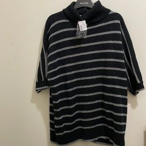 Cleo black silver striped sweater (sz l)